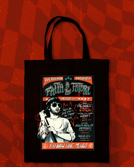 Louis Tomlinson mexican flyer tote bag