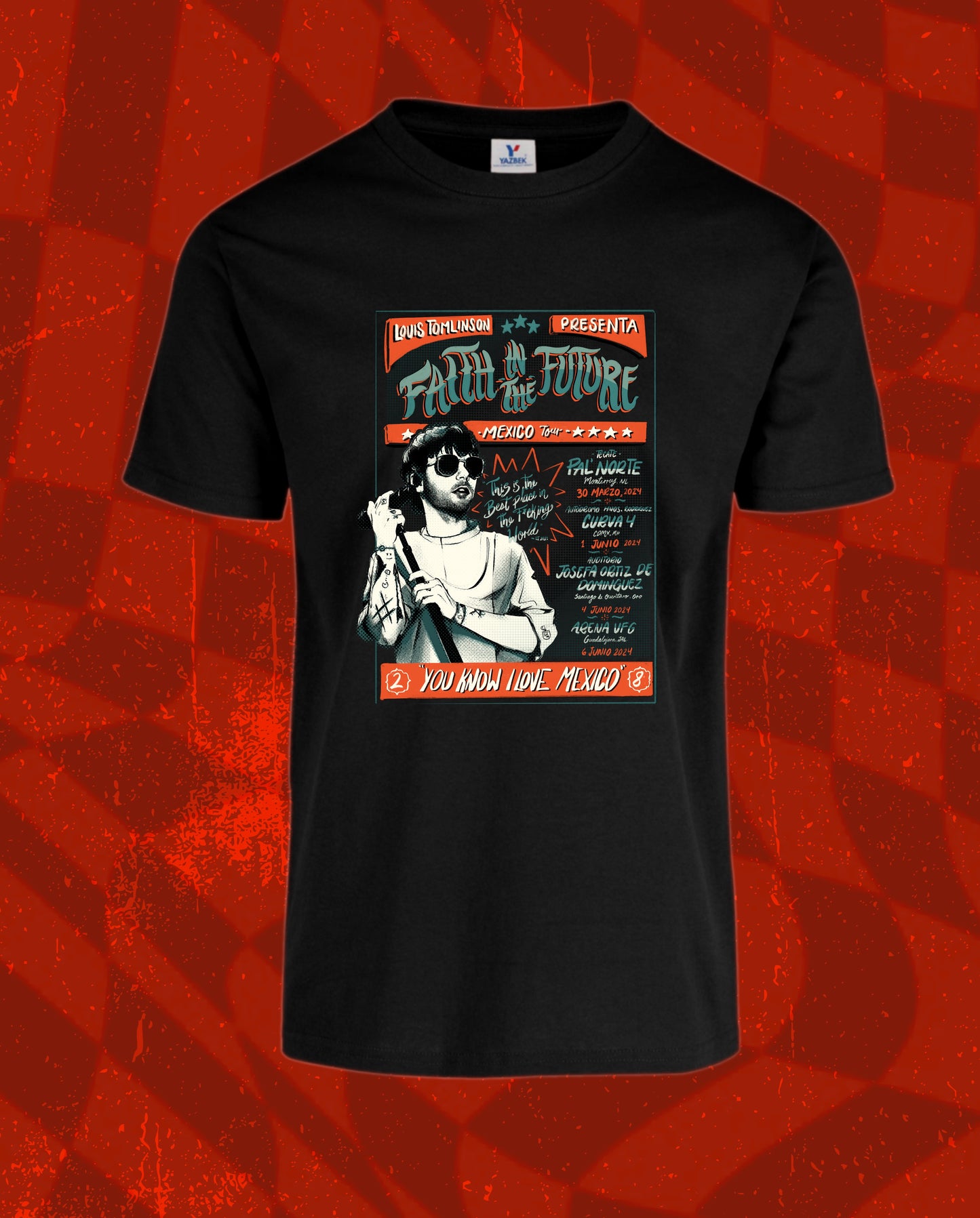 Louis Tomlinson Faith in the future mexican flyer tshirt