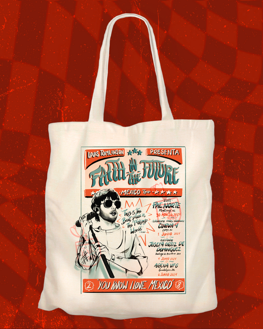 Louis Tomlinson mexican flyer tote bag