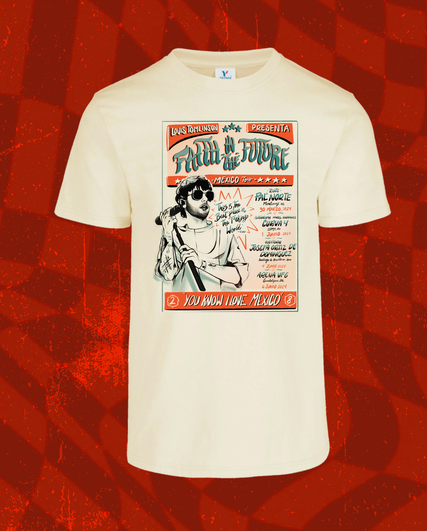 Louis Tomlinson Faith in the future mexican flyer tshirt