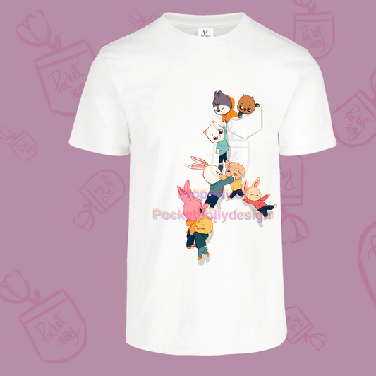 Skzoo pocket tshirt stray kids