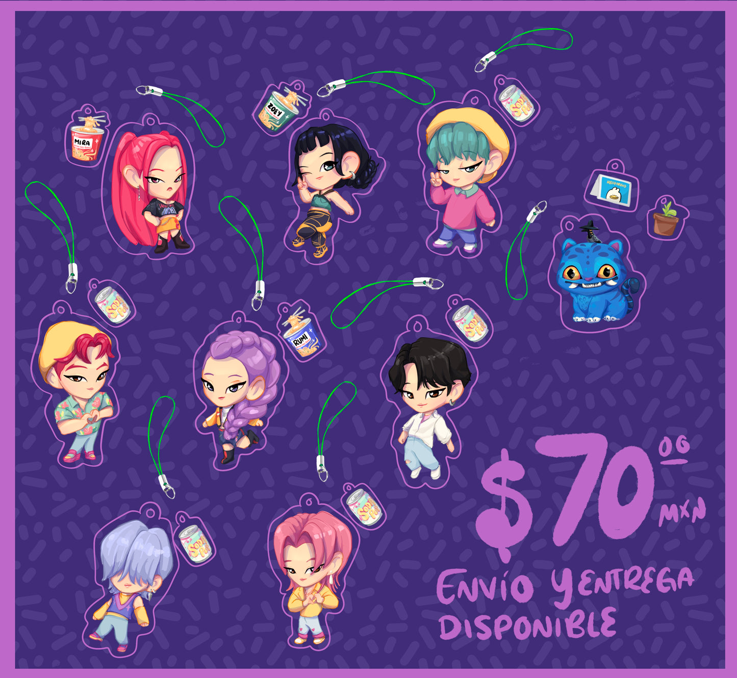 Kpop Demon Hunters Phone Charm