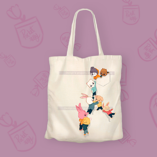 Pocket Skzoo tote bag stray kids