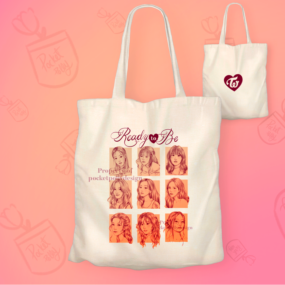 Twice Ready to be Portrait tote bag