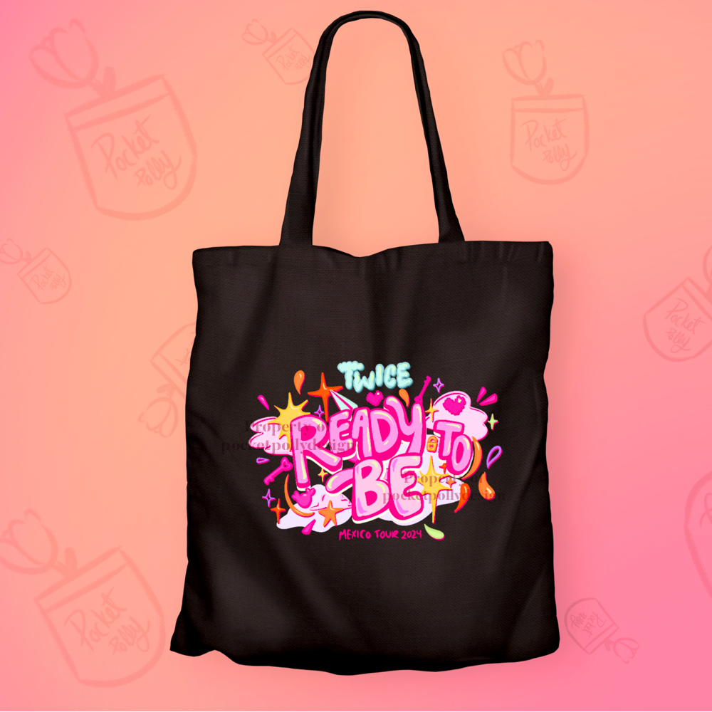Twice K-Pop Tote Bag - Official Tour Merch Style, Canvas Tote For Fans, Once Gift, Shopping & Daily Use