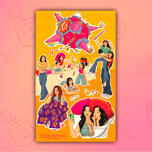Twice Ready to be piñata sticker sheet