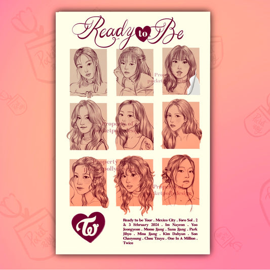Twice Ready to be portraits sticker sheet