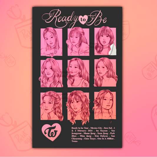 Twice Ready to be portraits sticker sheet