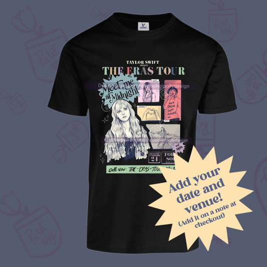Taylor Swiftie the eras tour colored flyer T-shirt