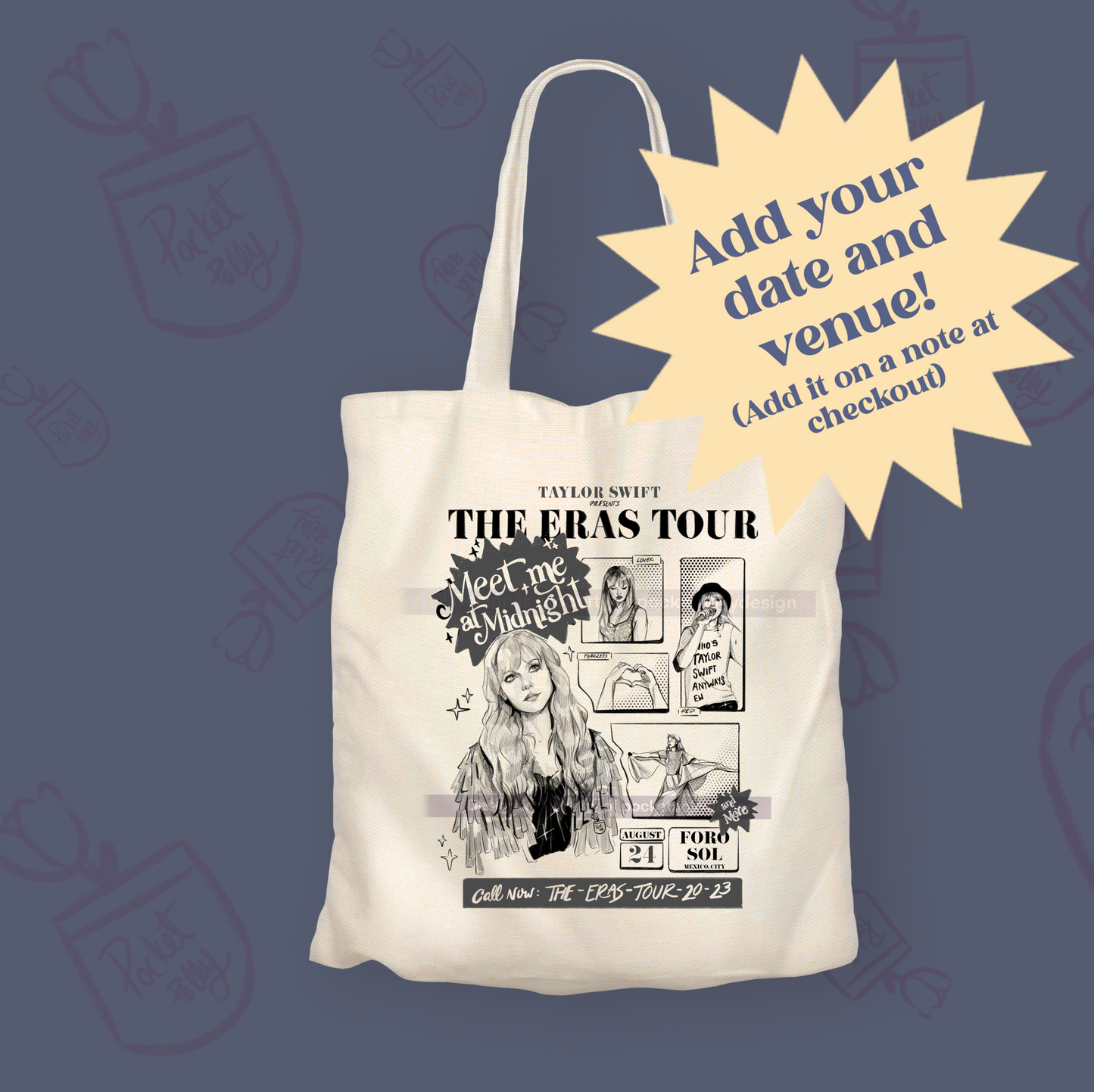 Taylor Swiftie the eras tour flyer tote Bag