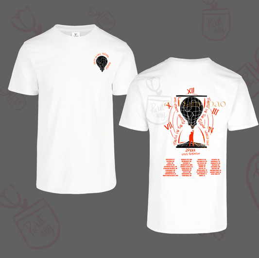 Louis Tomlinson World Tour 2023 World Clock (back Print) tshirt