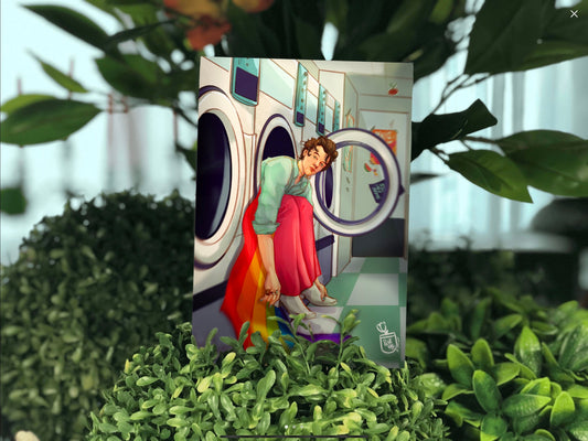 It all comes out in the wash postcard