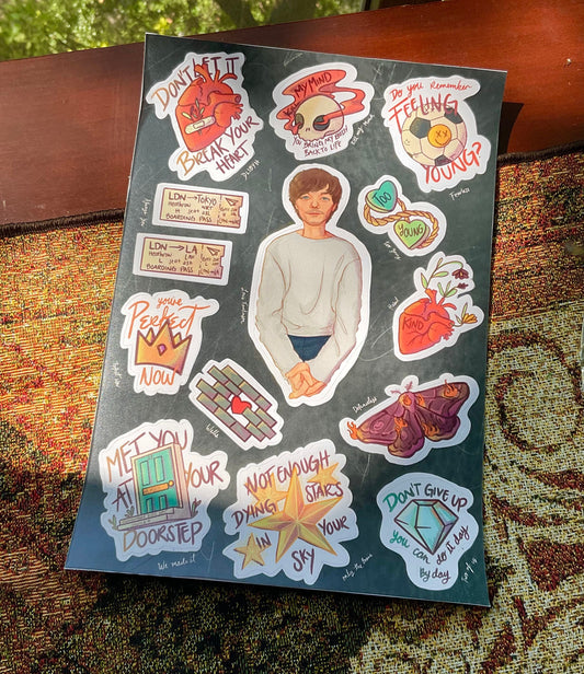 Louis Tomlinson Walls Stickers sheet