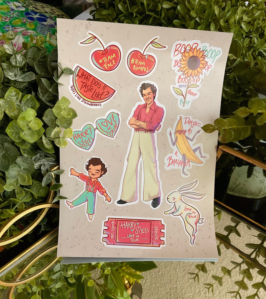 Harry styles love on tour Sticker sheet