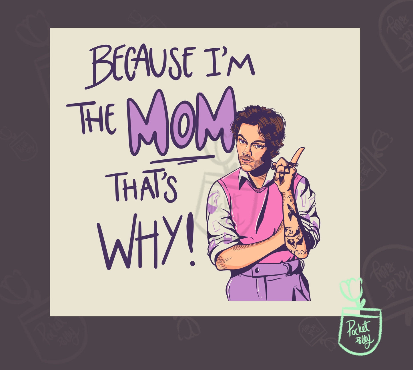 Momrry T-shirt Harry styles Because in the mom shirt