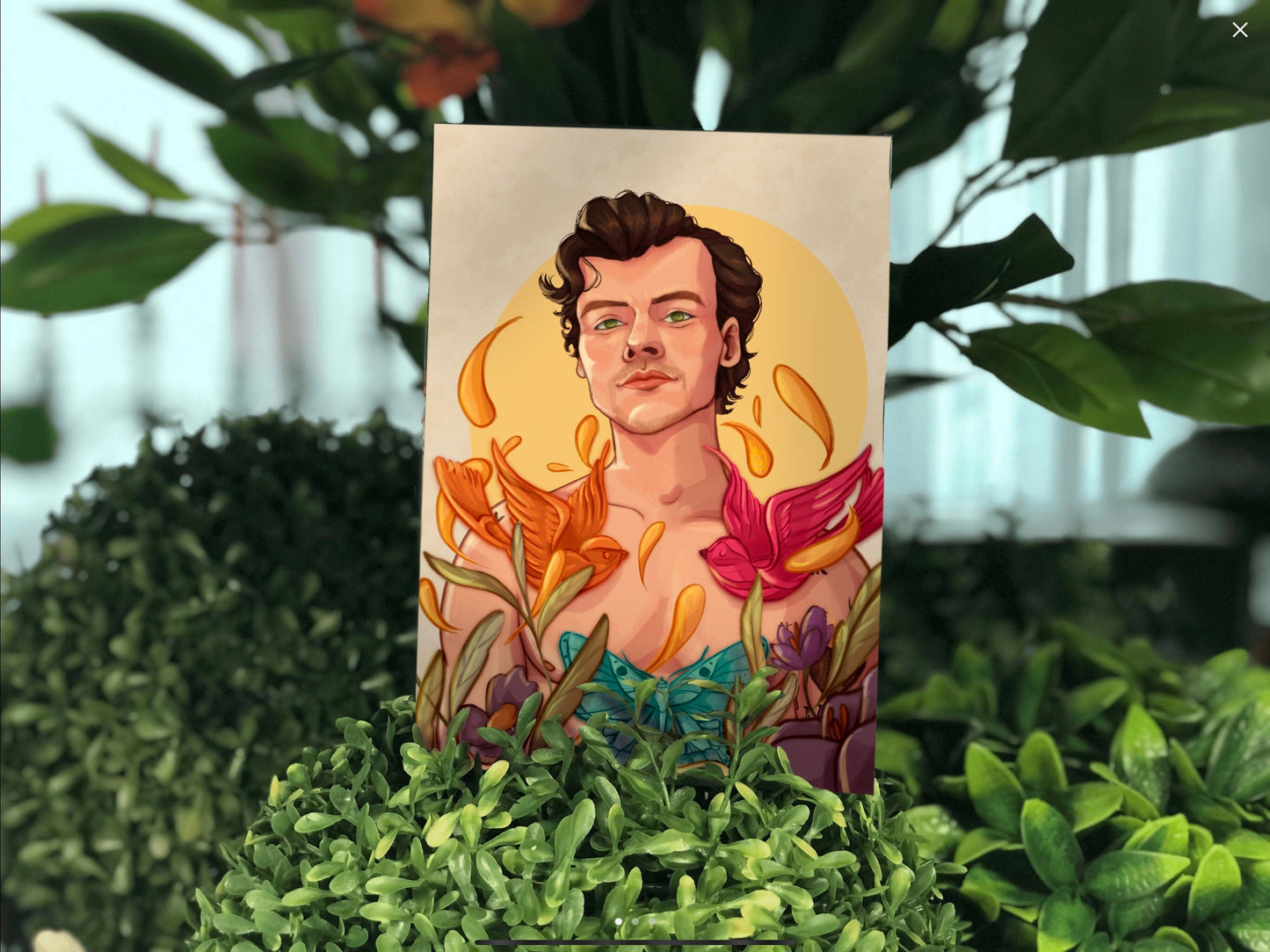 Harry styles flying tattoos Postcard