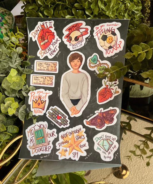 Louis Tomlinson Walls Stickers sheet