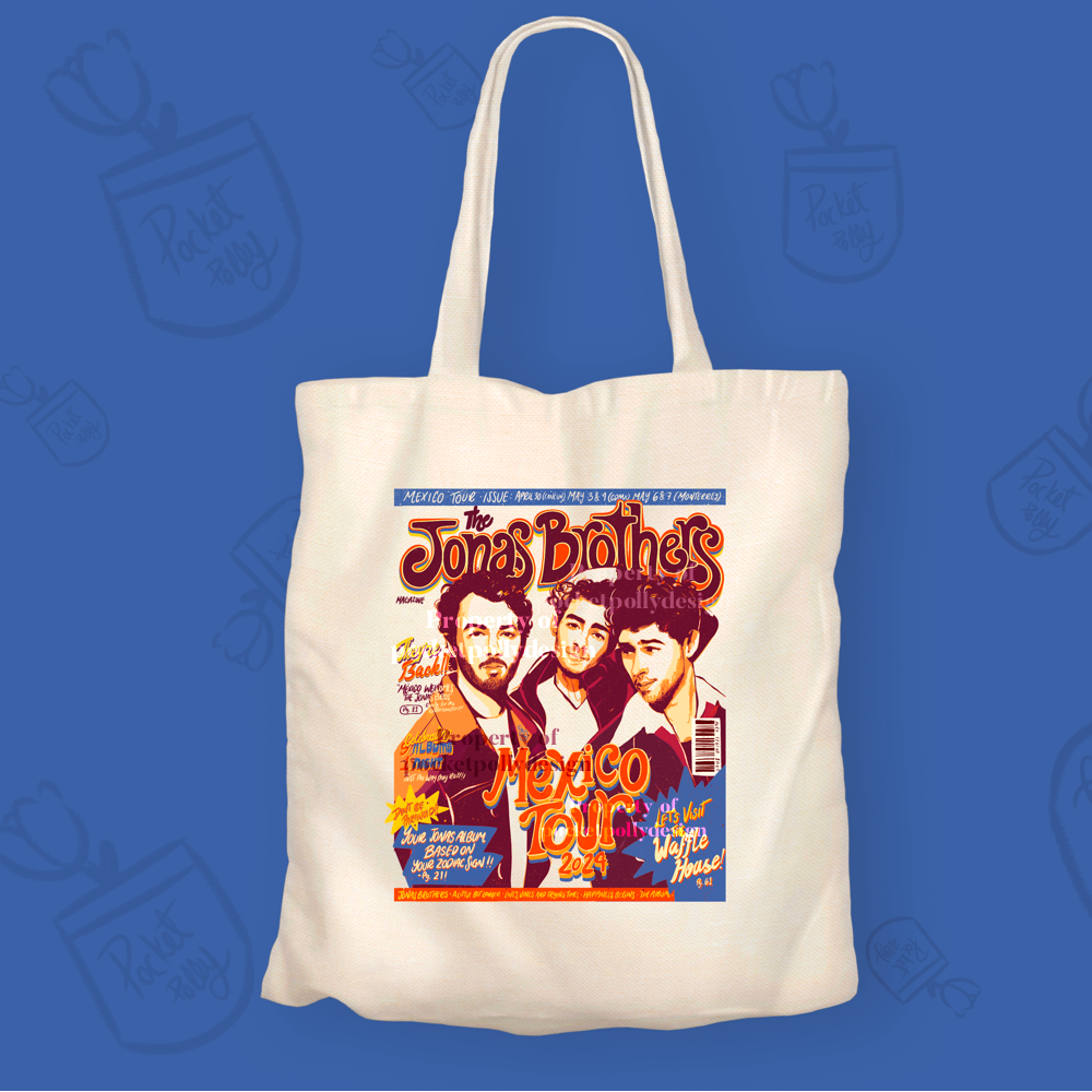 Jonas Brothers tour Magazine tote bag