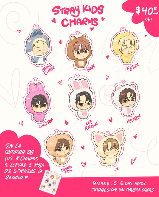 Stray kids teddy charms