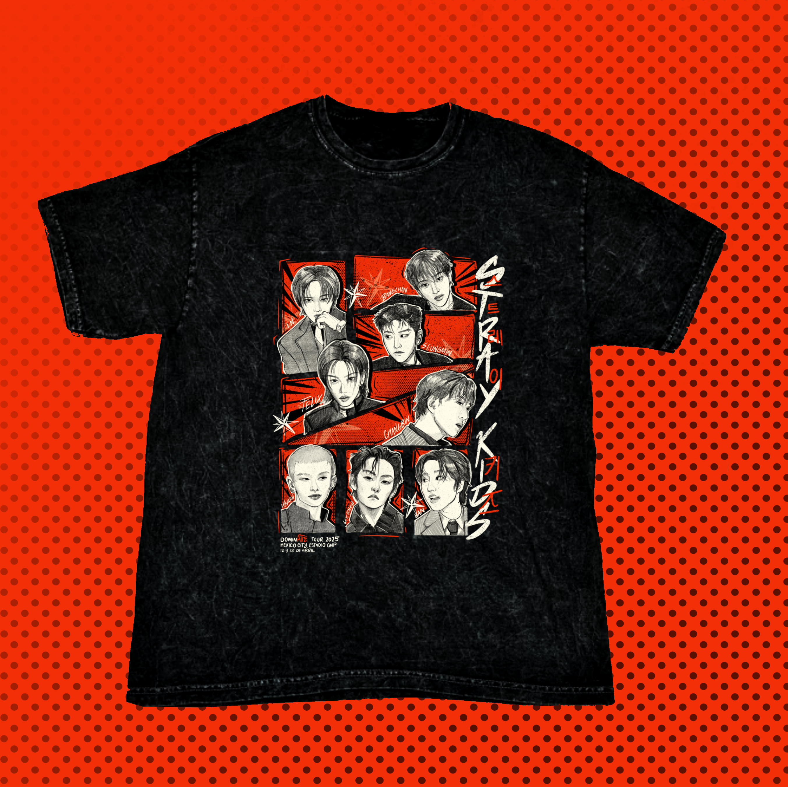 Stray Kids dominATE T-shirt – PocketPollydesign Stray Kids dominATE T-shirt – PocketPollydesign
