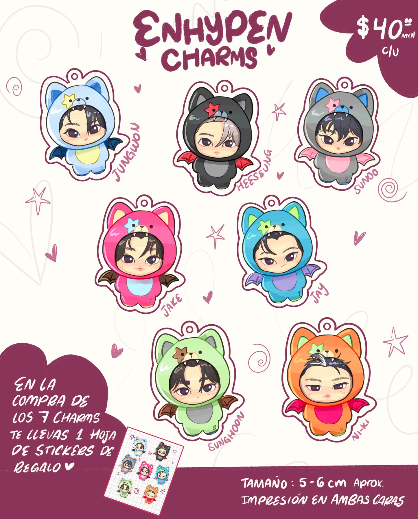 Enhypen plushie charm