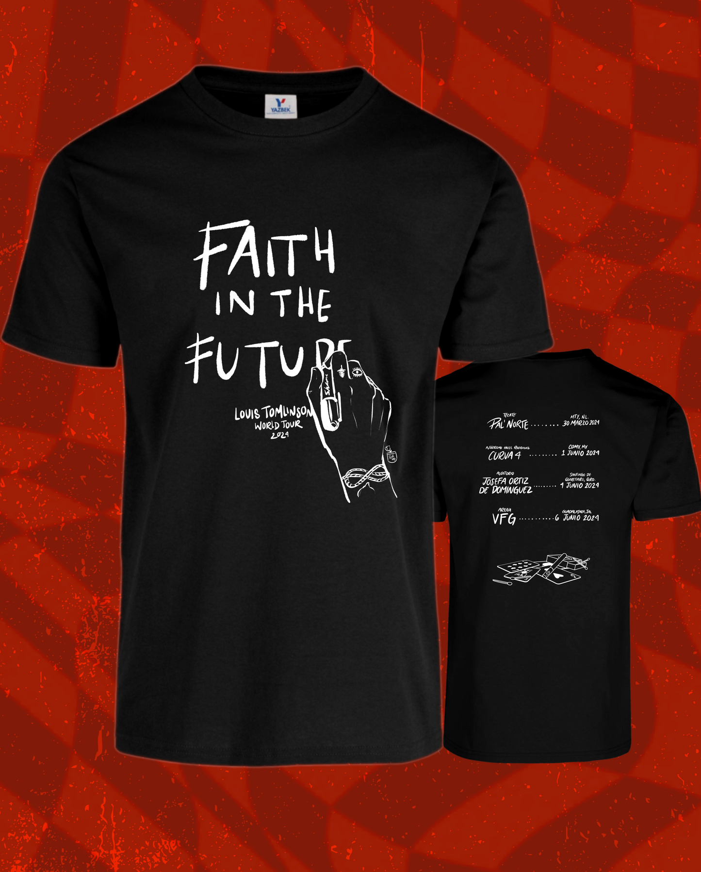 Louis Tomlinson Faith in the future Mexico Tour 2024 tshirt