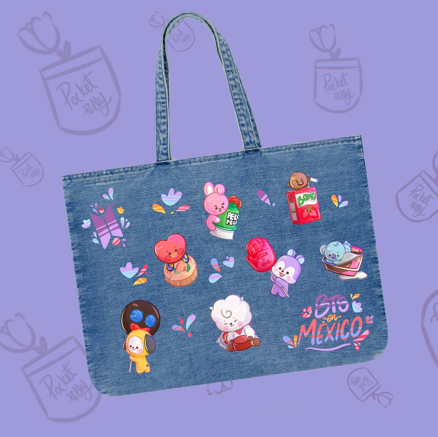 Bt21 en mexico tote con cierre