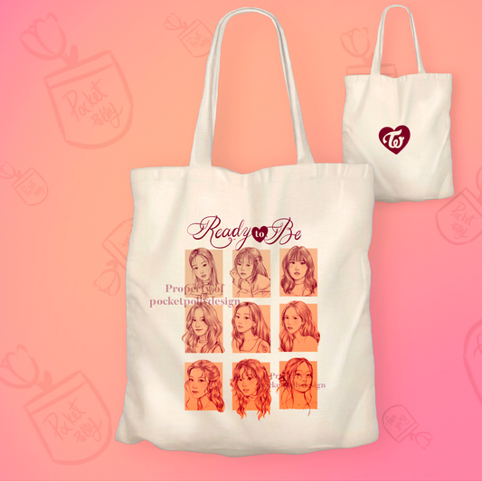 Twice Ready to be Portrait tote bag