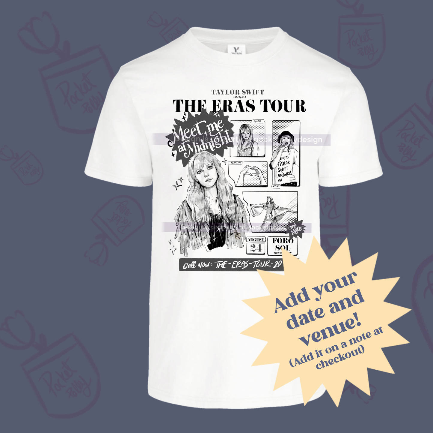 Taylor Swiftie the eras tour flyer T-shirt