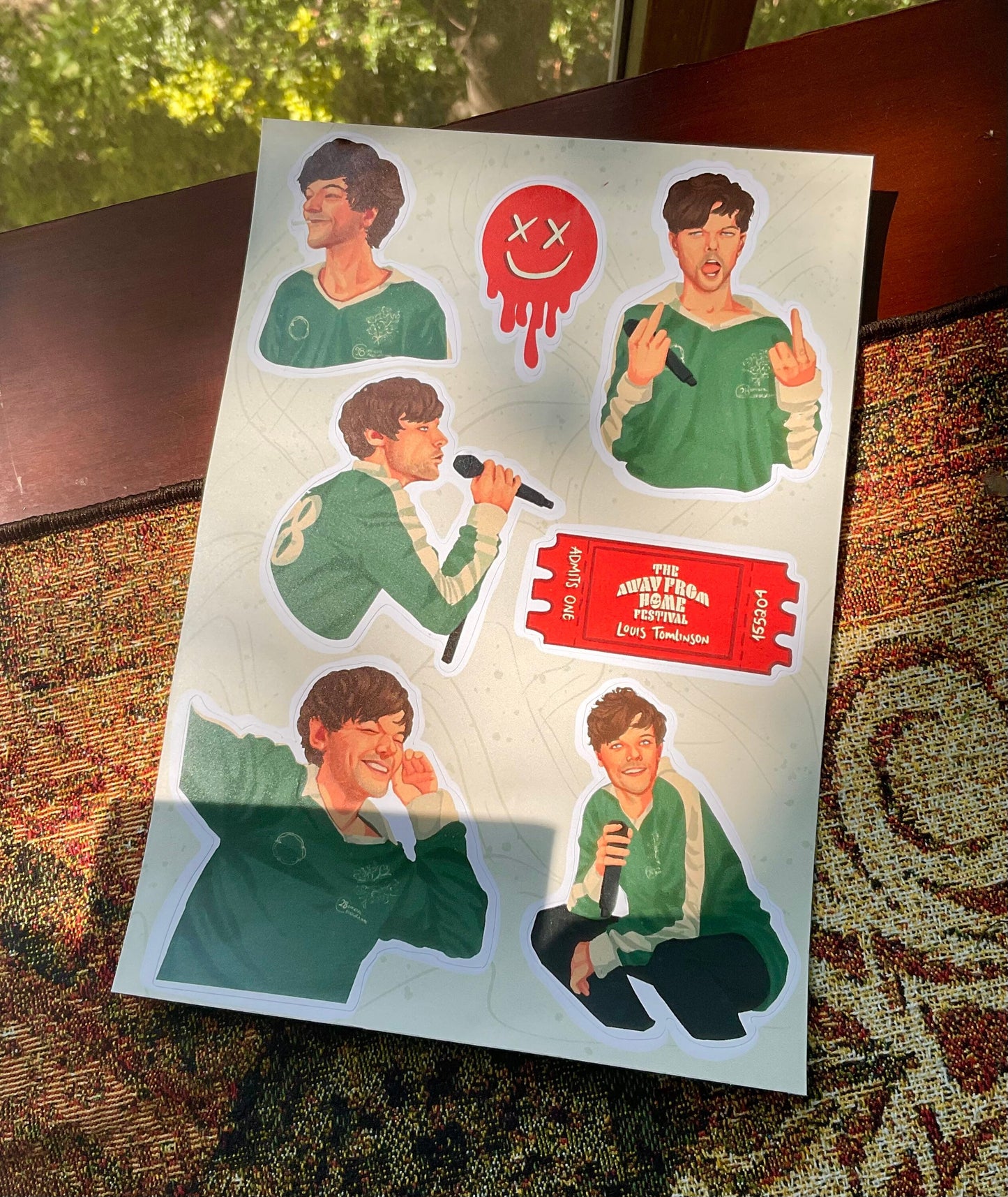 Louis Tomlinson Away from home festival Stickers sheet