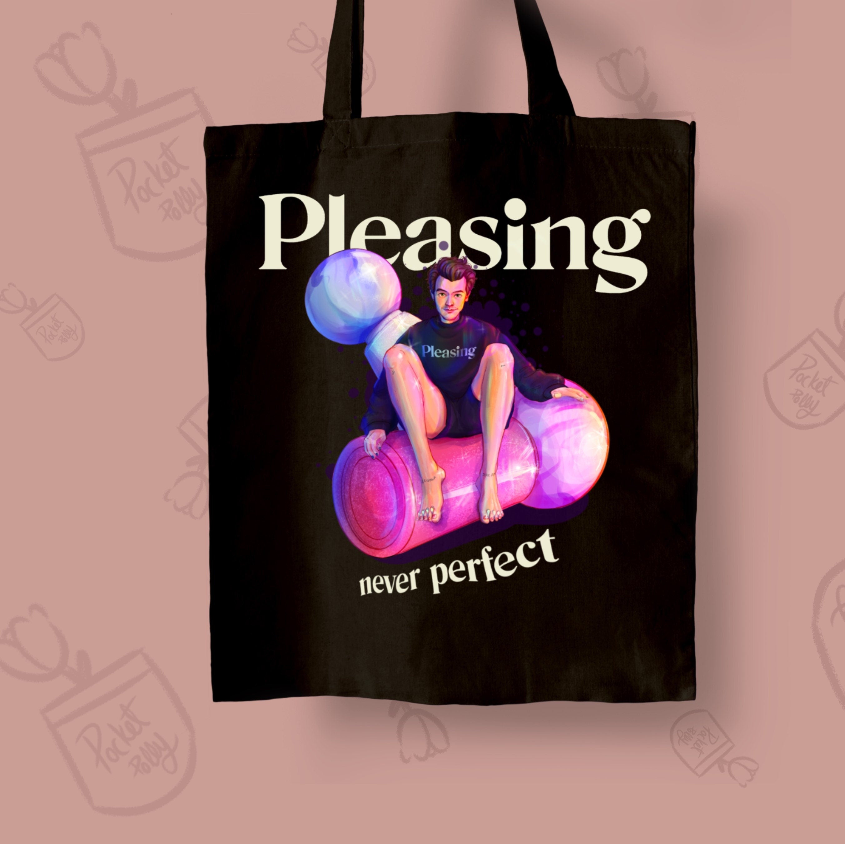 Harry fashion Styles Pleasing Beach Bag in Black